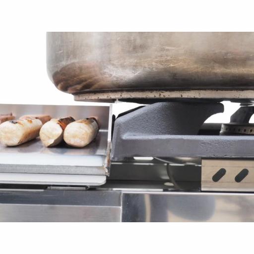 Cocina a Gas 2 fuegos con plancha 60 cromo duro Maiser CG26KR [3]