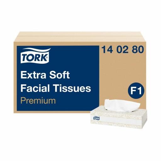 Caja de pañuelos de papel extra suaves 2 hojas Tork Premium (30x100) CH571