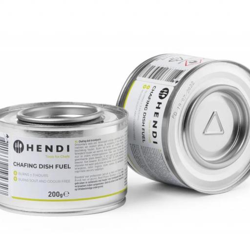 Pack de 12 latas de combustible en gel para calientaplatos Hendi [2]