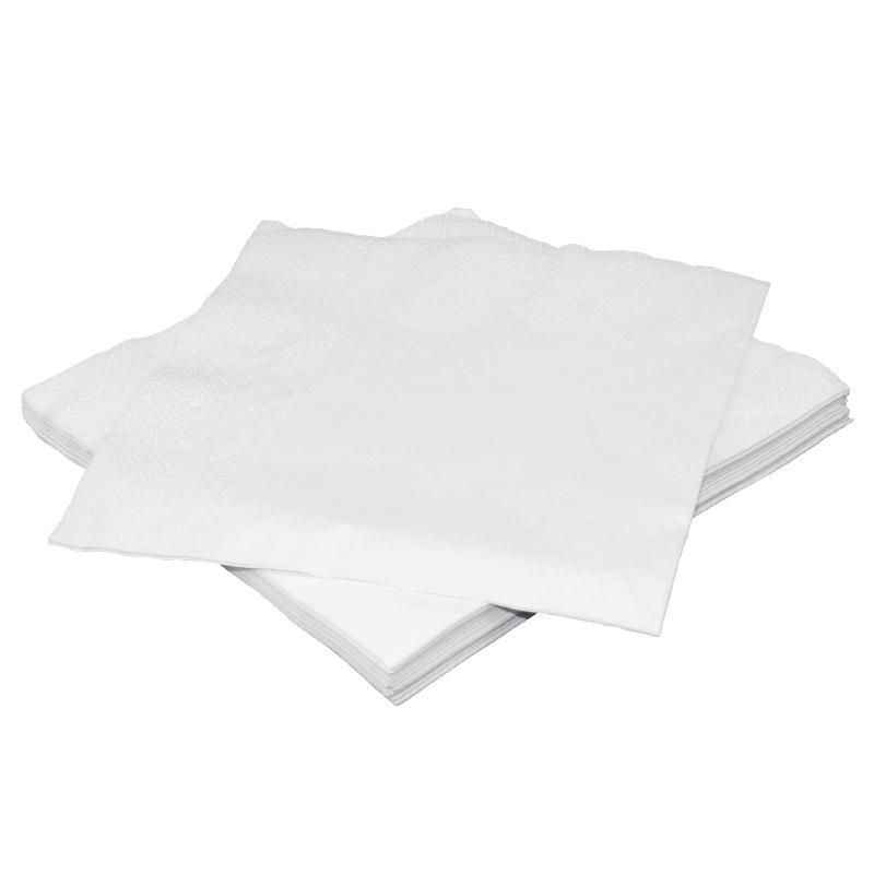 Caja de 2.000 servilletas de papel blancas doble capa 40x40cm. Fiesta