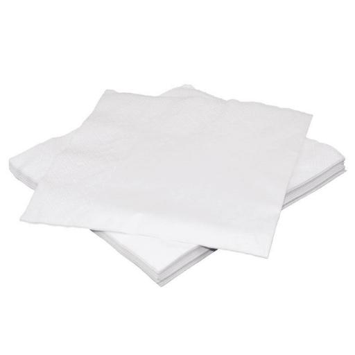 Caja de 2.000 servilletas de papel blancas doble capa 40x40cm. Fiesta