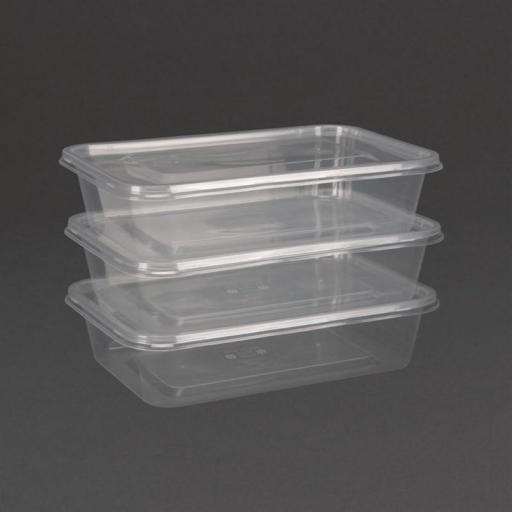 Contenedor de plástico con tapa para microondas (Caja de 250 ud.) [3]