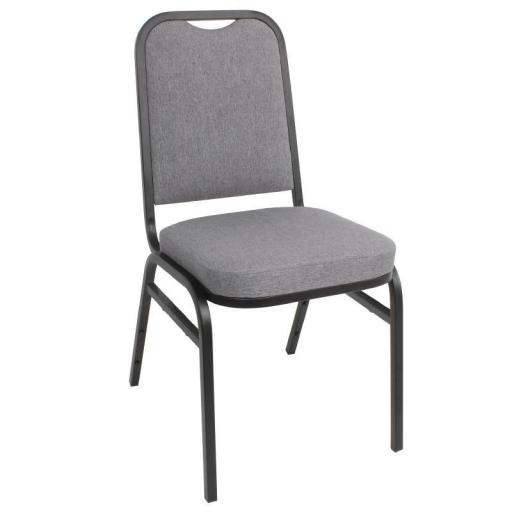 Juego de 4 sillas gris para banquete apilables Bolero DA602 [1]