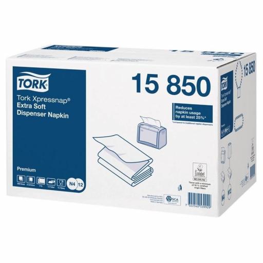 Caja de 8000 servilletas extra suaves doble capa Tork Xpressnap DB466