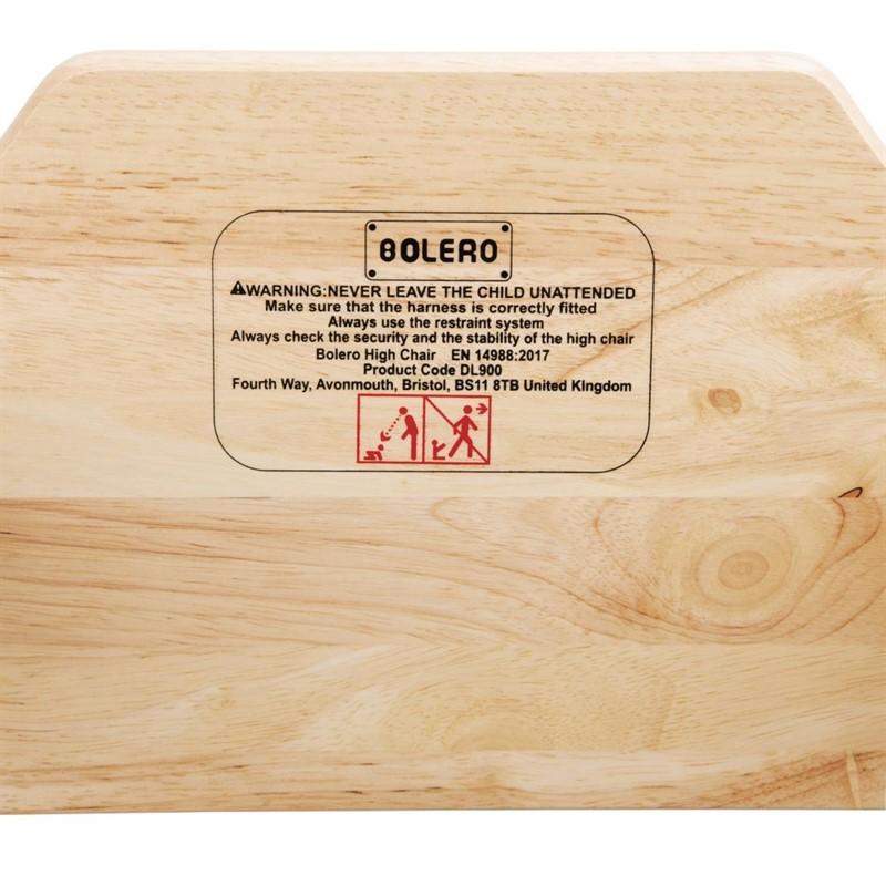 Trona de madera para bares color natural Bolero DL900