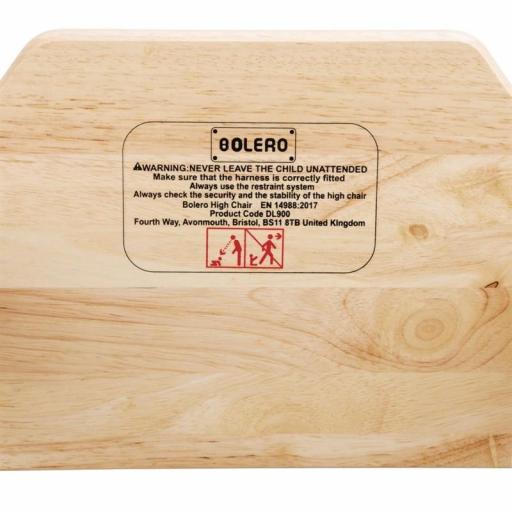 Trona de madera acabado natural Bolero DL900 [2]