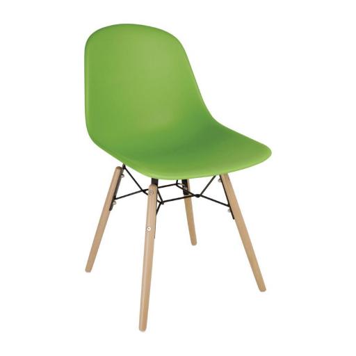 Juego de 2 sillas de diseño para hostelería Bolero color Verde DM843 [0]