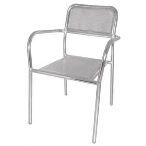 Juego de 4 sillas de terraza de aluminio Bistro apilables Bolero DP921 [0]