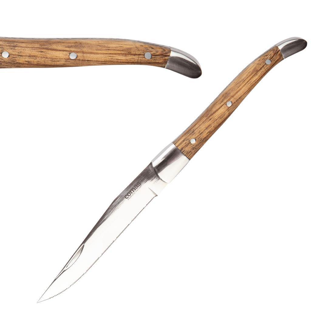 6 cuchillos chuleteros con mango de madera Nicolas Comas