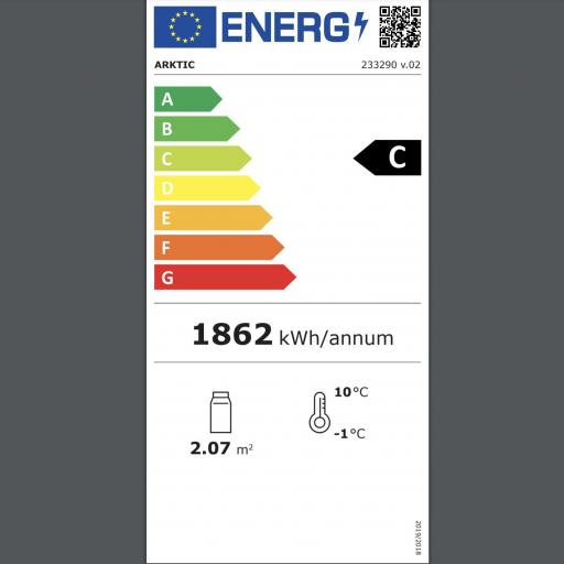 Vitrina expositora refrigerada 4 caras de cristal 270L Arktic Hendi [4]