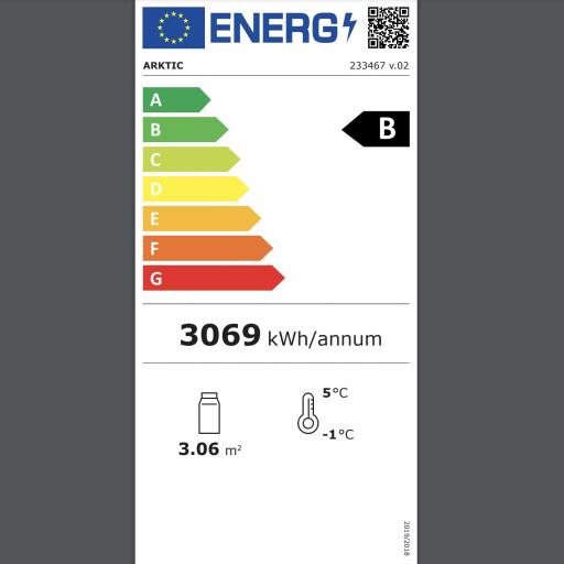 Vitrina expositora refrigerada 610L 2 baldas inclinadas Arktic Hendi [7]