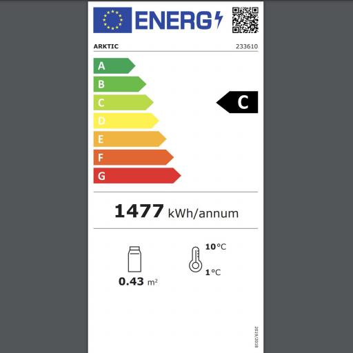 Vitrina expositora refrigerada blanca 4 caras cristal 58L Arktic Hendi [7]