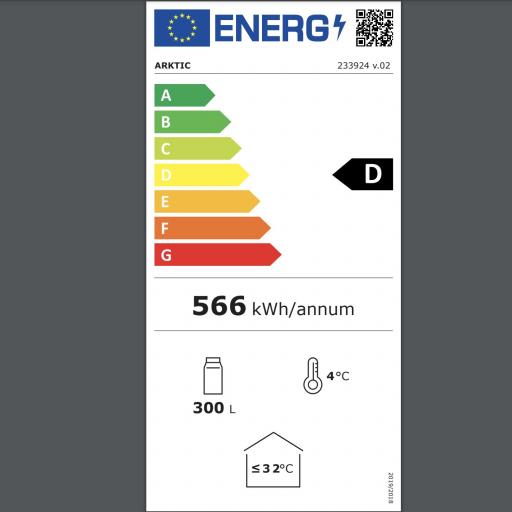 Armario expositor refrigerado 1 puerta de cristal 287L Arktic Hendi [3]