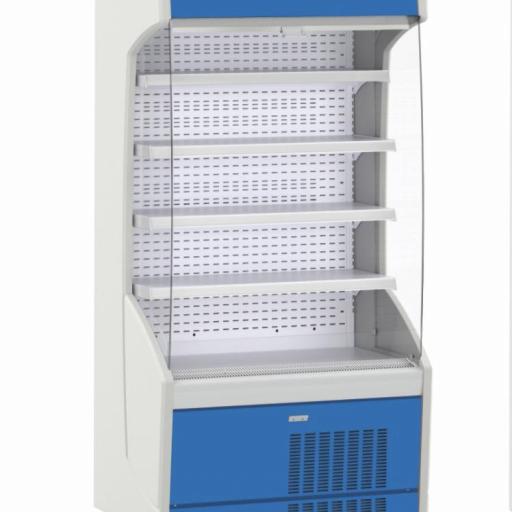 Mural expositor refrigerado para alimentación de 101,7cm y 4 estantes Línea Aveiro MPL100 Azul [0]