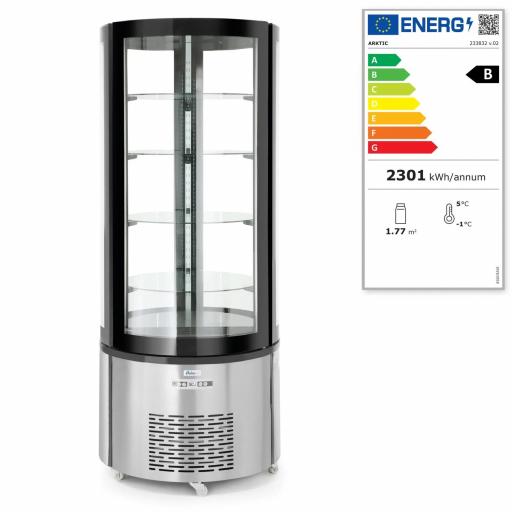 Expositor refrigerado redondo 360L para pastelería Arktic Hendi [1]