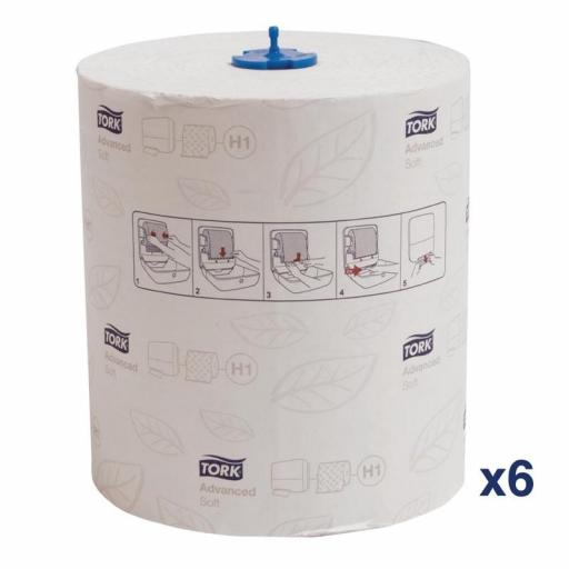 Caja de 6 rollos de toalla secamanos 150m. doble capa Tork Matic FA707 [1]