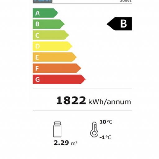 Vitrina refrigerada vertical de 4 caras de cristal 400L. Polar GD881 [5]