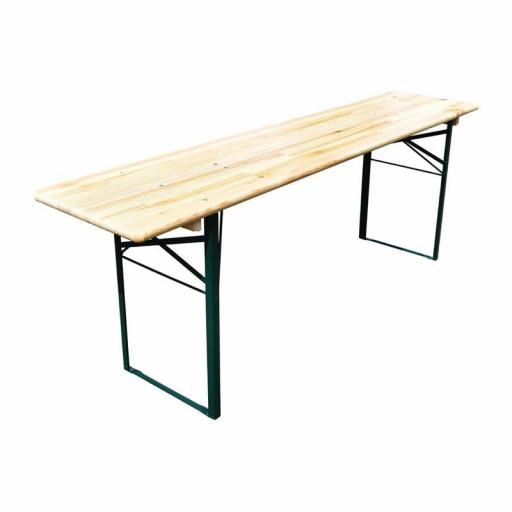 Mesa de terraza de madera de abeto plegable de 220x50cm Bolero FN991 [0]