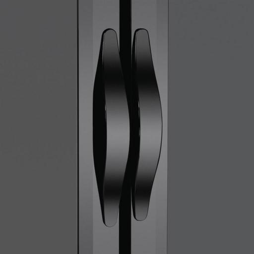 Botellero negro dos puertas macizas pivotantes Polar 850mm. GE998 [4]
