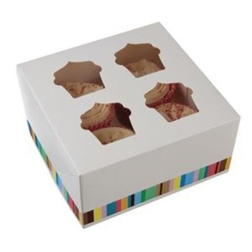 Caja para 4 cupcakes o magdalenas (Lote de 4 cajas) GG231 [0]