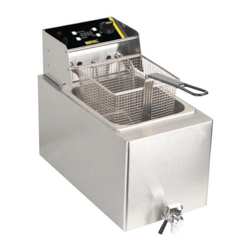 Freidora eléctrica individual de sobremesa con temporizador 8L. Buffalo [2]
