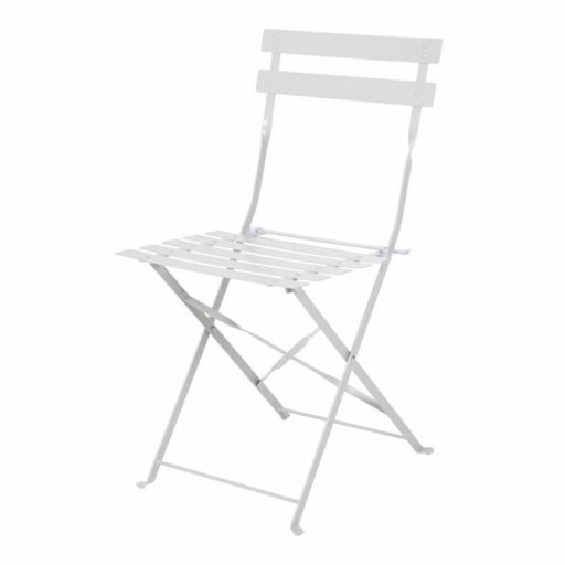 Juego de 2 sillas de acero Bolero gris plegable GH551 [0]