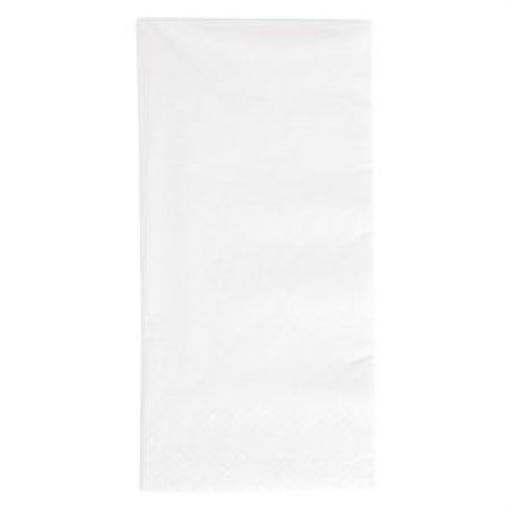 Servilleta tissue 3 capas blanca Duni Dinner doblada 1/8 400mm. (Caja de 1.000) GJ118 [0]
