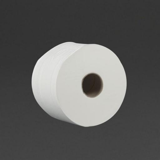 Rollo papel higiénico 125m. doble capa para portarrolos Jantex Micro GL062 (Caja de 24 rollos) GL063
