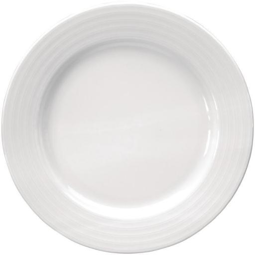 Juego de 4 platos llanos de porcelana blanca Intenzzo [1]