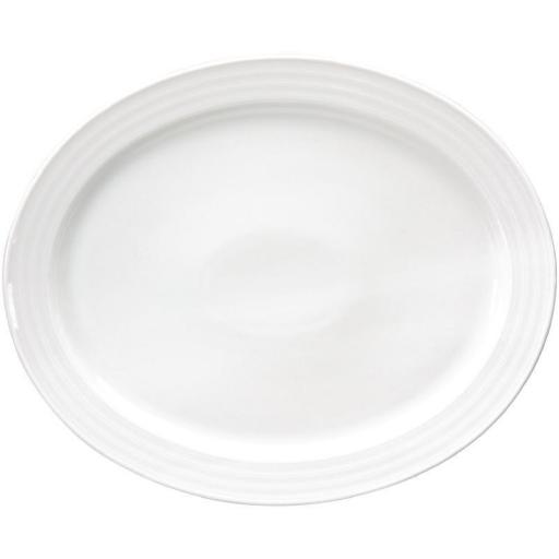 Bandeja ovalada de porcelana blanca Intenzzo [1]