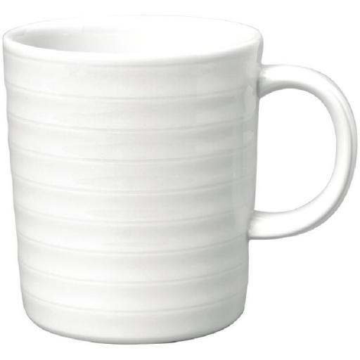 Juego de 4 tazas Mug de porcelana blanca 330ml Intenzzo GR032 [0]