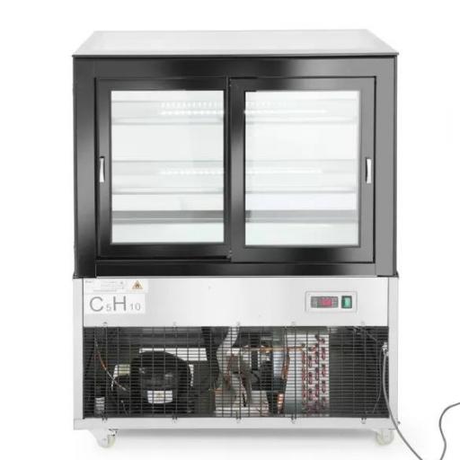 Vitrina expositora refrigerada 300L 2 baldas inclinadas Arktic Hendi [5]