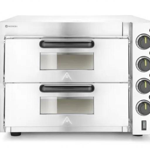 Horno de pizza doble piso 3000W Hendi [1]