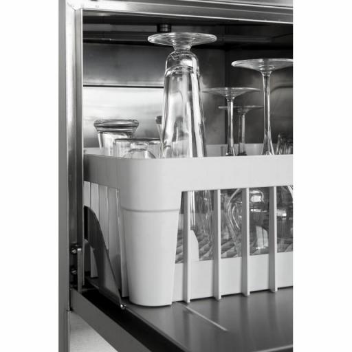 Lavavajillas industrial de cesta de 40x40cm, dosificador de detergente y bomba de desagüe Stalgast 801401 [3]