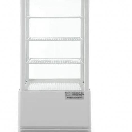 Vitrina expositora refrigerada blanca 4 caras de cristal 78L Arktic Hendi [3]