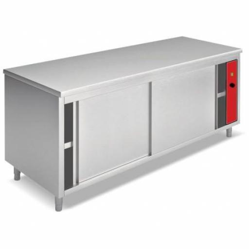 Mesa caliente acero inoxidable 1,2m con puerta corredera a 1 cara EMPIDP7120I [0]