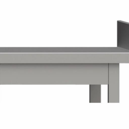 Mesa de acero inoxidable de 60cm de fondo con estante y peto Stalgast [3]