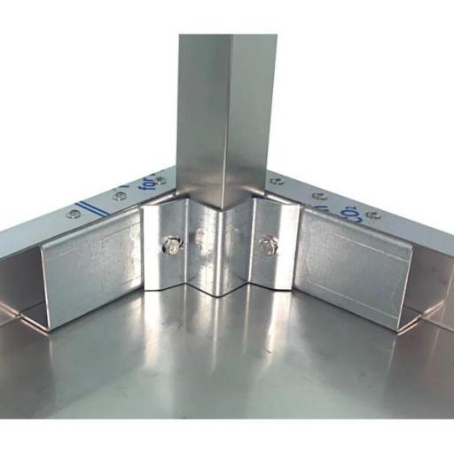 Mesa de trabajo de acero inoxidable AISI 304 con estante y fondo 60cm  [2]