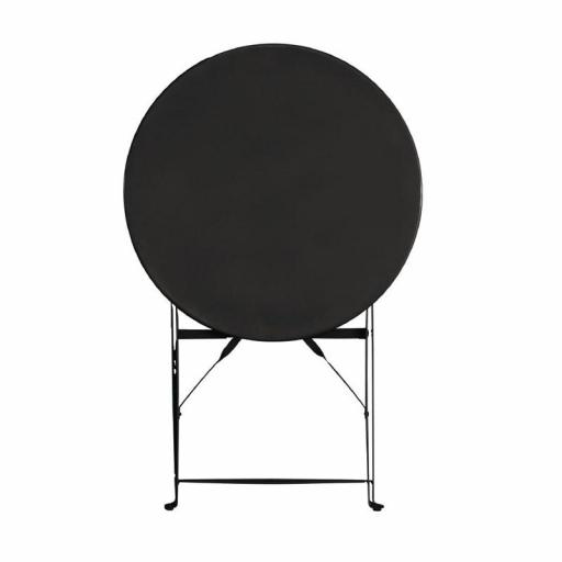 Mesa negra de acero inoxidable Bolero 600mm. redonda GH558 [4]