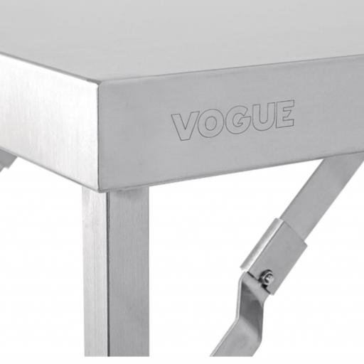 Mesa plegable acero inoxidable Vogue 1800 x 600 x 900mm. CB906 [3]