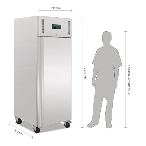 Armario frigorífico Gastronorm de uso intensivo 1 puerta maciza 650L. Polar U632 [2]