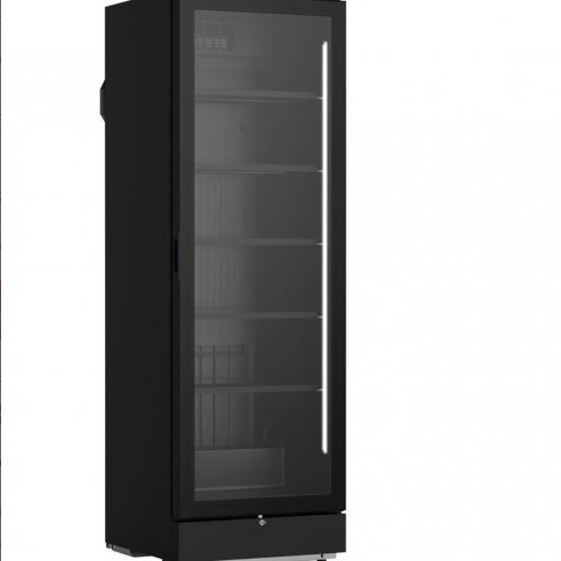 Expositor refrigerado negro de puerta de cristal 375L EWOC 375 Full Glass