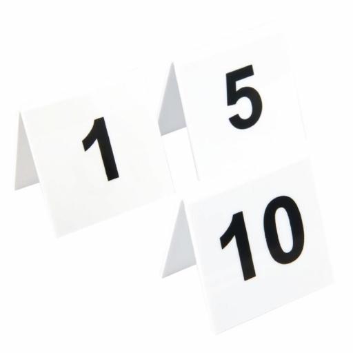 Juego de 10 números de plástico para numerar mesas Olympia
