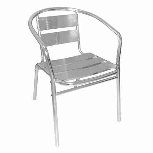 Juego de 4 sillas de terraza de aluminio 735mm. apilables Bolero U419 [0]