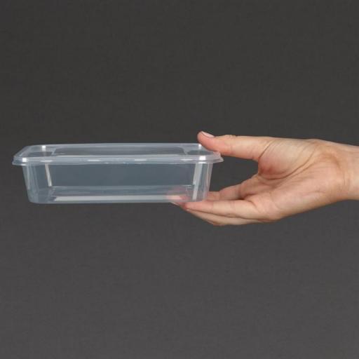 Contenedor de plástico con tapa para microondas (Caja de 250 ud.)