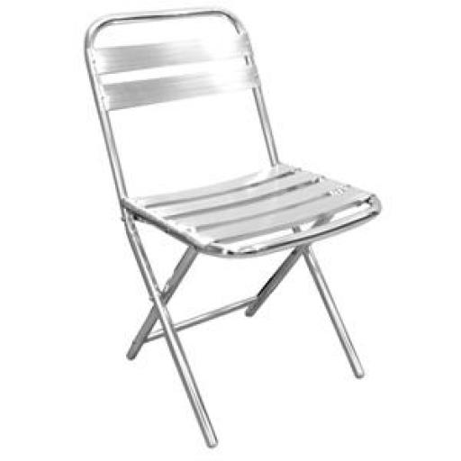 Juego de 4 sillas de terraza de aluminio plegables Bolero U420 [0]