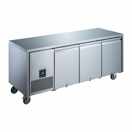 Mostrador frigorífico de 3 puertas compatible GN1/1 Polar Serie U 420L. UA007