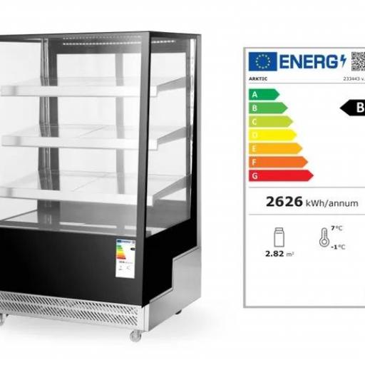 Vitrina expositora refrigerada 500L 3 baldas inclinadas Arktic Hendi [1]