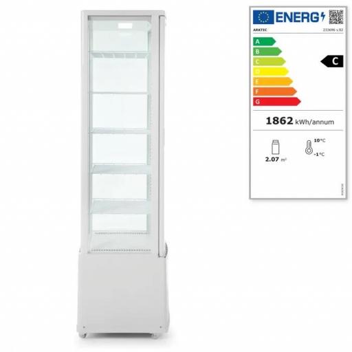 Vitrina expositora refrigerada 4 caras de cristal 270L Arktic Hendi [2]