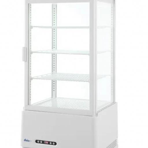 Vitrina expositora refrigerada blanca 4 caras de cristal 78L Arktic Hendi [4]